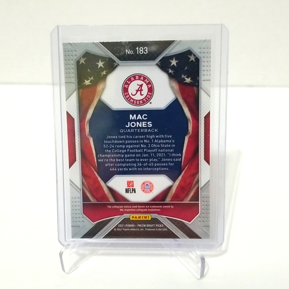 2021 Mac Jones RC - Prizm draft picks # 183 - Picture 2 of 2